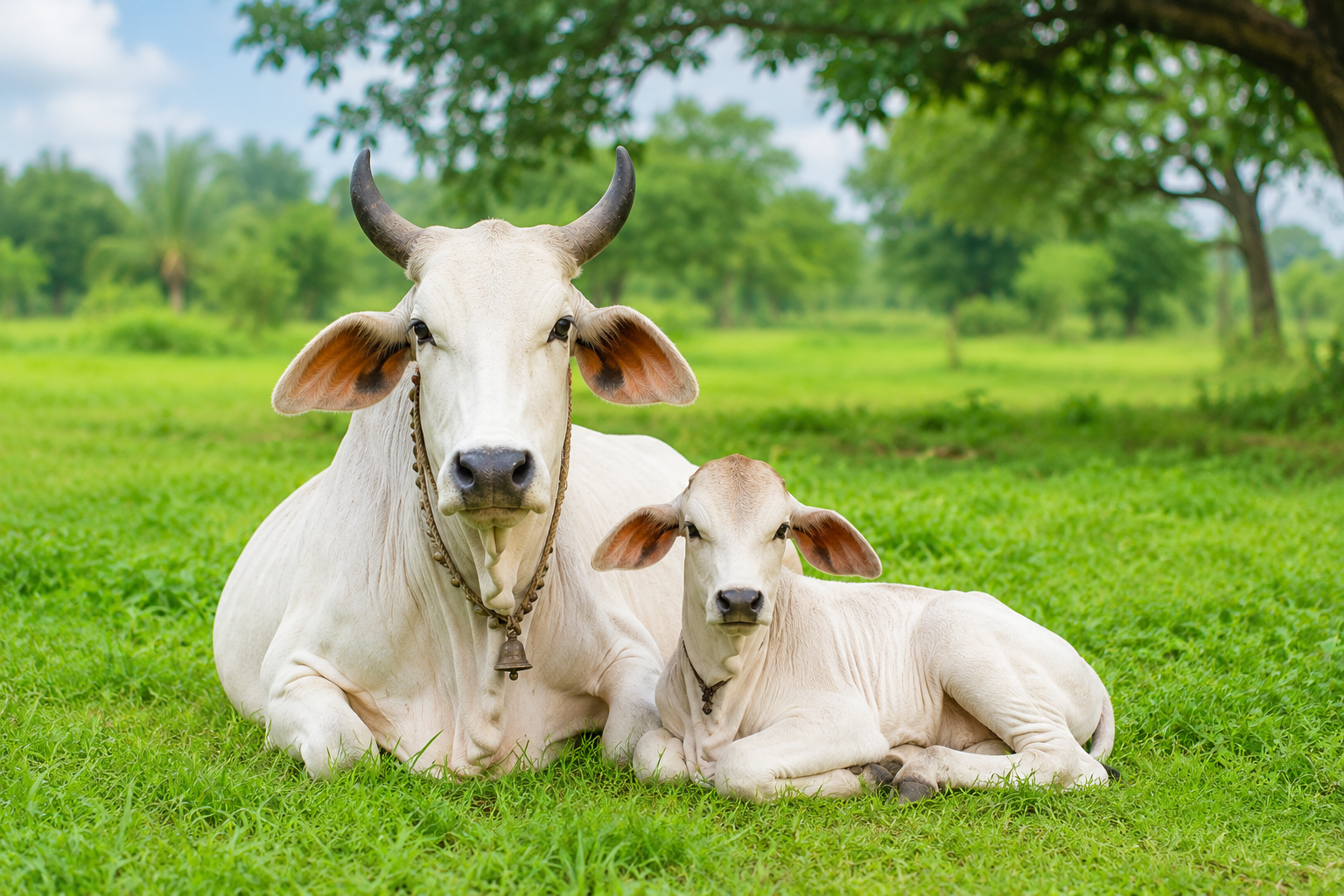 Cows being cared for